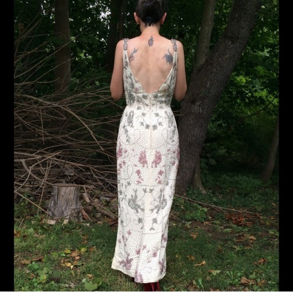 Mignon high End Designer Heavily Beaded Evening Gown Dress - Picture 4 of 9